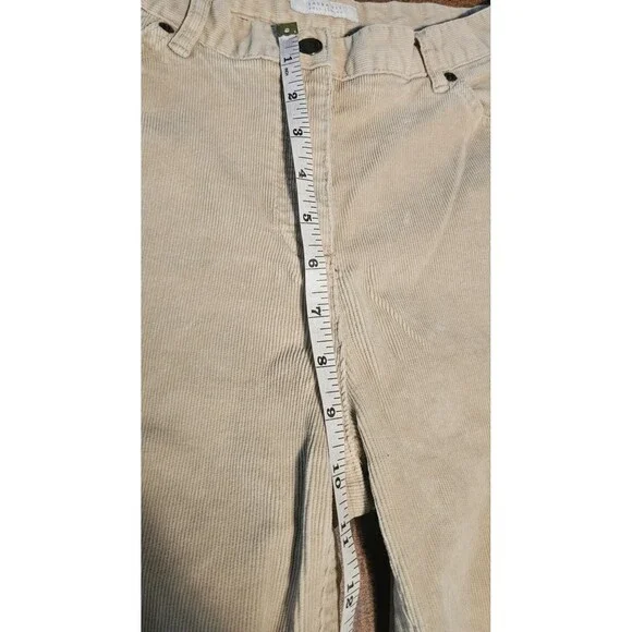 Charter Club Khaki Corduroy Pants Preppy Size 6 Petite Laura-Fit Full Length - Picture 7 of 8